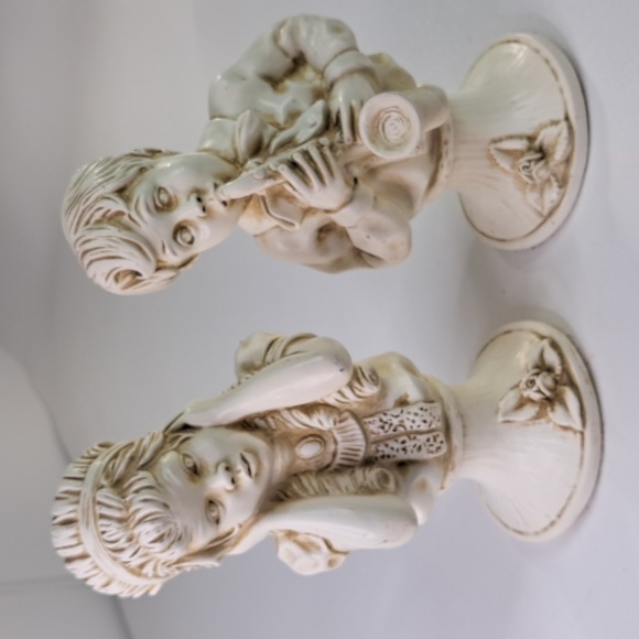 Universal Statuary Other - Boy Playing Saxophone Girl Holding Ears Vintage 1971 Kendrick Unversal Statuary